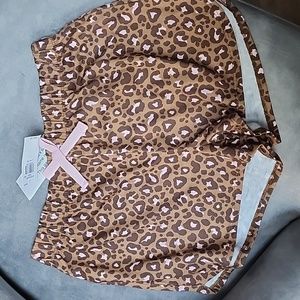NWT Old Navy Sleep Shorty L 10/12 Leopard